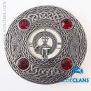 Moffat Clan Crest Pewter Plaid Brooch