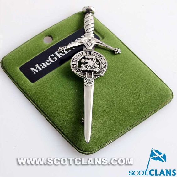 Clan Crest Pewter Kilt Pin with MacGregor Crest