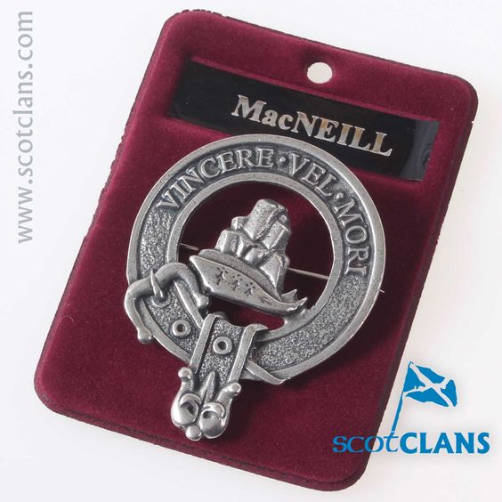 MacNeil Clan Crest Badge in Pewter