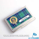 Keith Clan Crest and Tartan Business Card Case showcasing vibrant tartan design and clan crest for a stylish professional appearance.