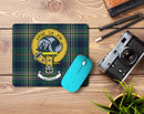 Kennedy Clan Crest Mouse Pad with luxury rubber backing and polyester fabric surface, ideal for enhancing your workspace.