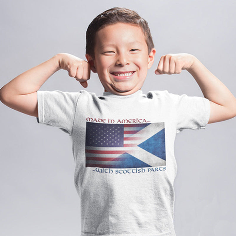 Made in America with Scottish Parts Kid's T-Shirt