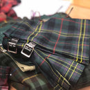 Close-up of the Wee Kiltie kilt for little ones, highlighting its soft Velcro closures for a comfortable fit.