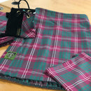 Close-up of the matching sash for the Hostess Kilted Skirt With Free Matching Sash, designed in elegant Scottish tartan patterns.