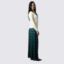 Hostess Kilted Skirt With Free Matching Sash showcasing a beautiful full-length evening kilt in Scottish tartan, made by skilled kiltmakers.