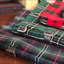 Detailed view of the Prince Charlie Kilt Outfit with heavy weight kilt, clan crest sporran, and matching accessories, perfect for formal events.