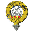 Kinnear Clan Crest Embroidered Rugby Shirt featuring traditional style with a taped collar and rubber buttons, made of 100% cotton fabric for ultimate comfort.