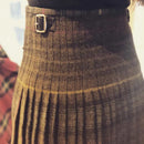Ladies Hand Stitched Tweed Kilt showcasing elegant design and craftsmanship.