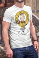 Lamont Clan Crest Gents T Shirt featuring a unique clan crest for proud wearers, crisp graphics, and available in various sizes.