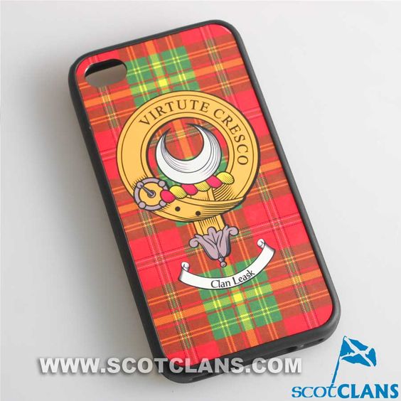 Leask Tartan and Clan Crest iPhone Rubber Case - 4 - 7