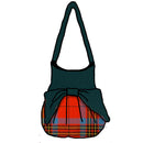 Leslie Red Anient Effie Bag featuring a contrasting top and bow, made from 100% Wool Melton fabric.