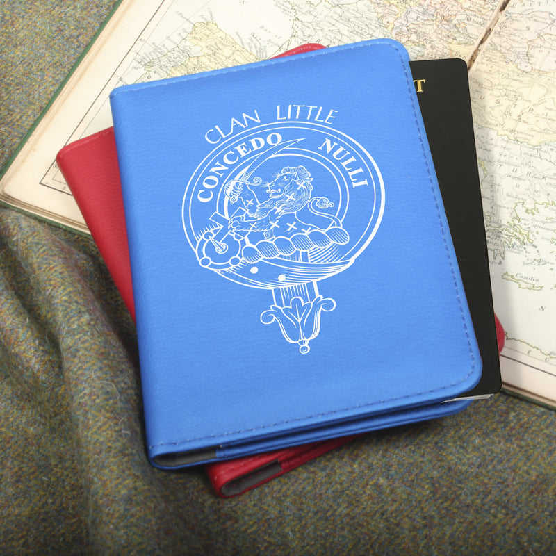 Little Clan Crest Leather Passport Cover