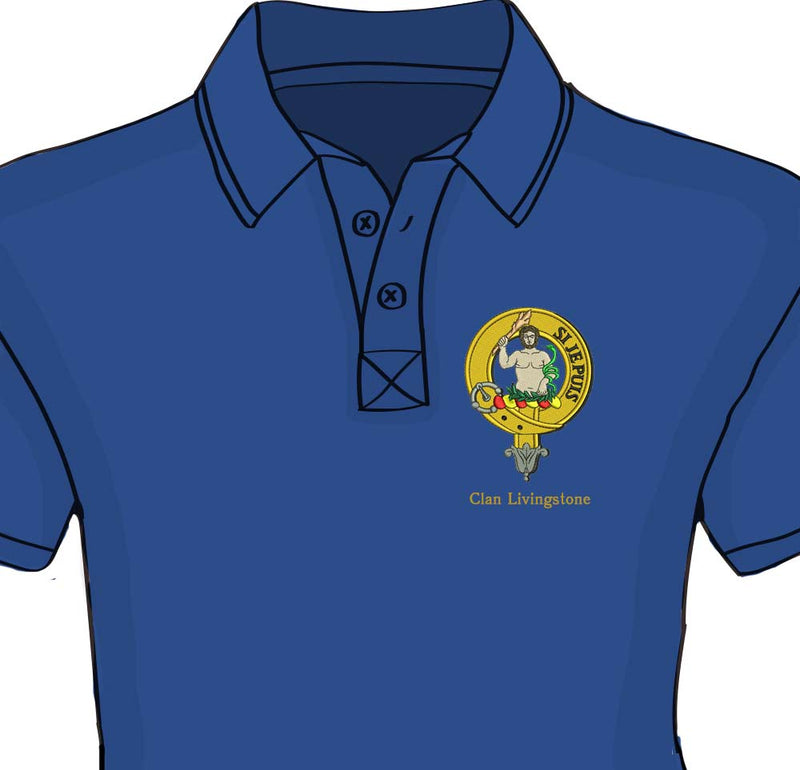 Livingstone Clan Crest Embroidered Polo