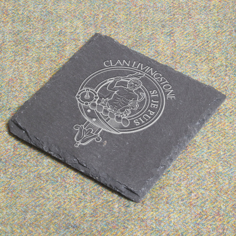 Livingstone Clan Crest Slate Coaster