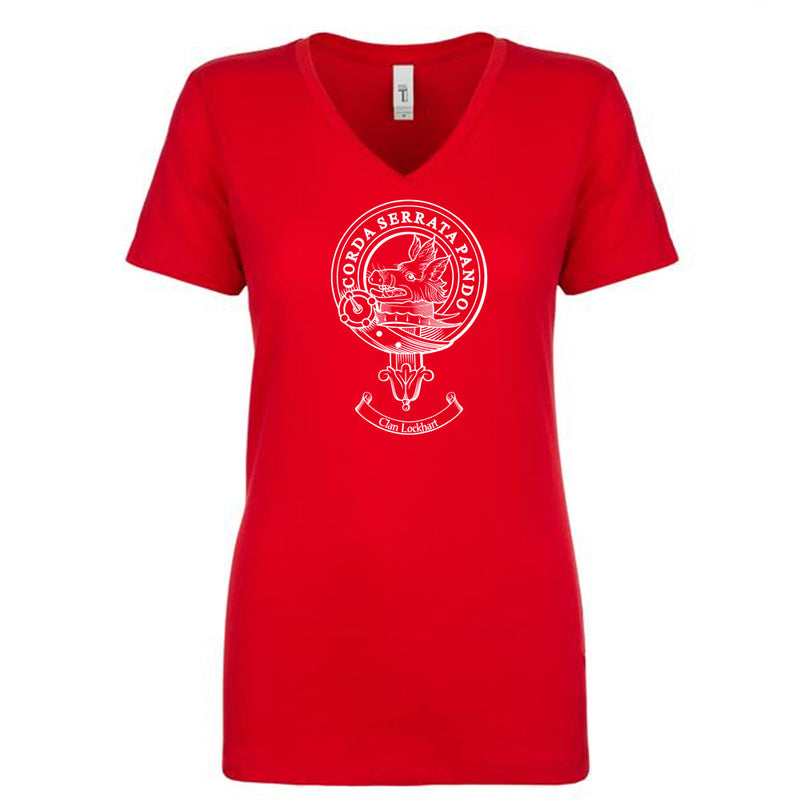 Lockhart Clan Crest Ladies Ouline T-Shirt