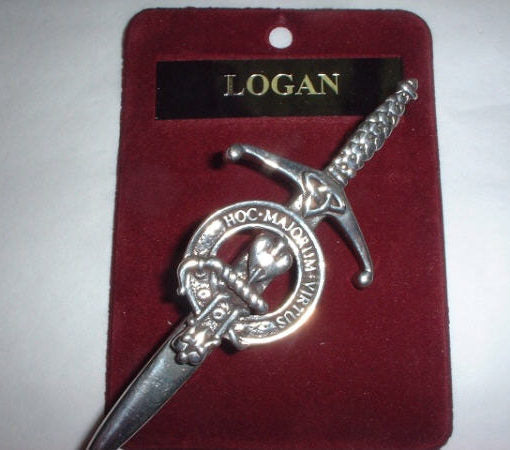 Clan Crest Pewter Kilt Pin with Logan Crest