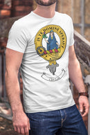 Lyon Clan Crest Gents T Shirt featuring a bold clan emblem, perfect for proud clan members looking to showcase their heritage.