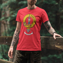 MacAlister Clan Crest Gents T Shirt featuring a crisp clan crest design, perfect for showcasing your heritage.