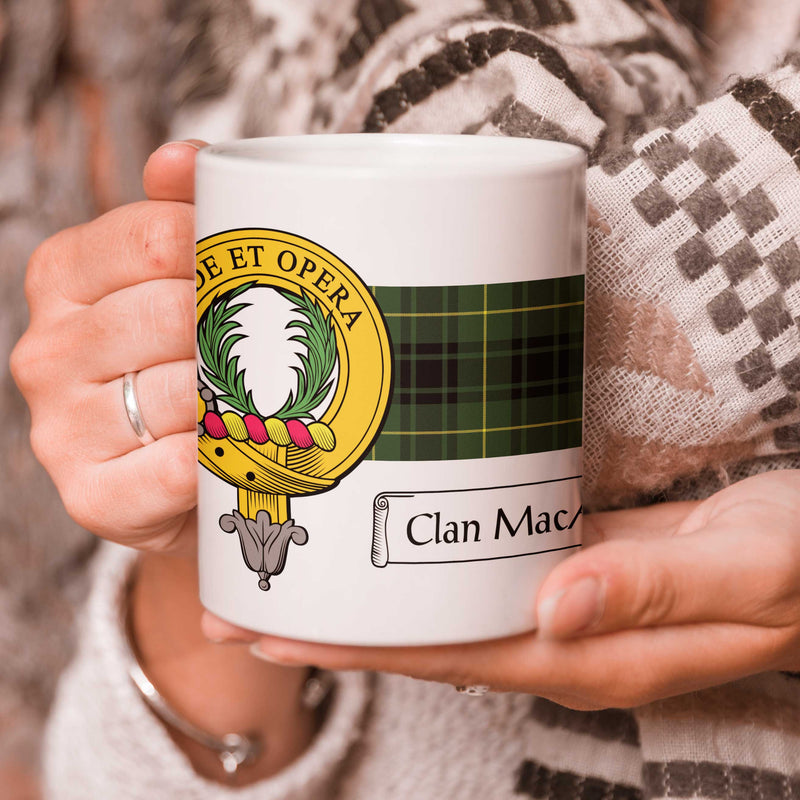 MacArthur Clan Crest and Tartan Mug