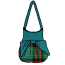 MacDiarmid Ancient Effie Bag in wool melton with contrasting top and bow, showcasing its quality craftsmanship.