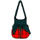 MacDonald of the Isles Red Modern Effie Bag featuring 100% Wool Melton fabric and contrasting bow options.