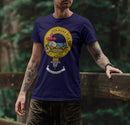 MacDonald Clan Crest Gents T Shirt featuring a unique clan crest design, perfect for proud owners looking to display their heritage in style.
