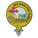 MacDonald Embroidered Fleece Jacket front view showcasing the clan crest and full zip design.