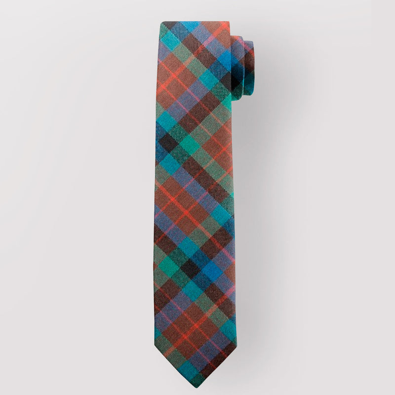 Men's Pure Wool Tartan Tie – Woven In Scotland, MacDuff Hunting Modern Pattern