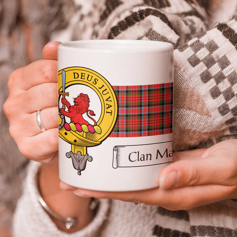 MacDuff Clan Crest and Tartan Mug