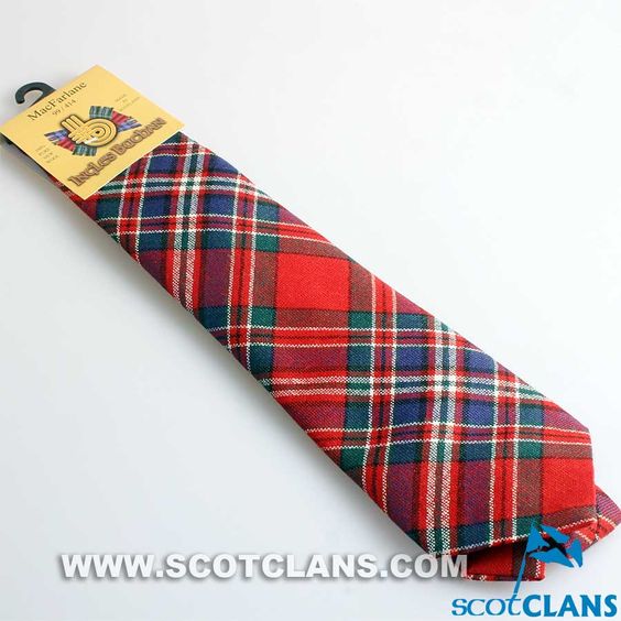 Pure Wool Tie in MacFarlane Red Modern Tartan