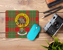 MacGregor Clan Crest Mouse Pad featuring a luxury rubber backed design, perfect for adding a touch of Scottish heritage to your workspace.