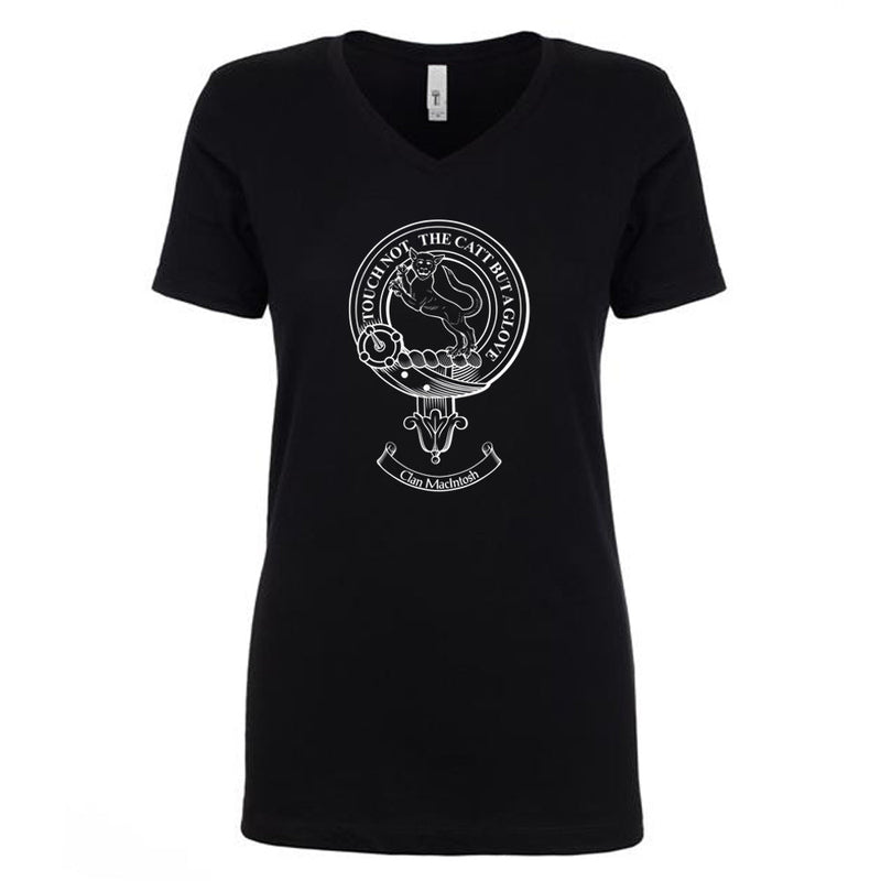 MacIntosh Clan Crest Ladies Ouline T-Shirt