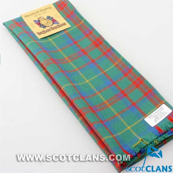 MacKintosh Hunting Ancient Tartan Crest Polo Shirt - Thistle Black Style main image 1