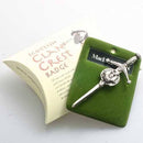Clan Crest Pewter Kilt Pin featuring MacLachlan Crest, showcasing an antique palladium finish and traditional Scottish design.