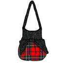 MacLean of Duart Modern Effie Bag made from 100% Wool Melton, featured with contrasting colors and a stylish design.