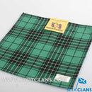 Wool Tartan Pocket Square in MacLean Hunting Ancient Tartan showcasing vibrant colors and intricate patterns, perfect for adding a stylish touch to formalwear.
