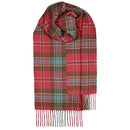Variety of Bowhill Standard Tartan Lambswool Scarves displayed, showcasing the timeless tartan patterns and luxurious fabric.