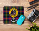 MacLennan Clan Crest Mouse Pad with luxury rubber backing, featuring custom printed design, perfect for adding a Scottish touch to your workspace.