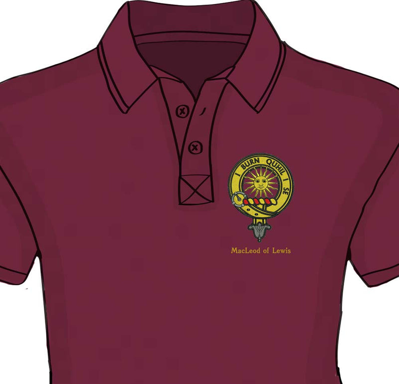 MacLeod of Lewis Clan Crest Embroidered Polo