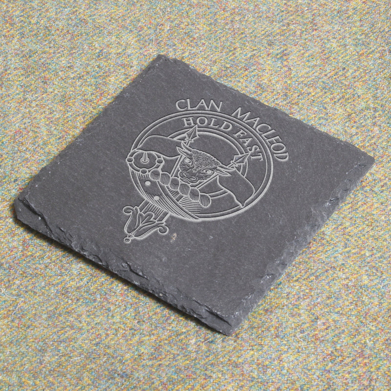 MacLeod Clan Crest Slate Coaster