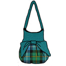 MacNeil of Barra Ancient Effie Bag with Aqua Top and Bow showcasing 100% Wool Melton fabric.