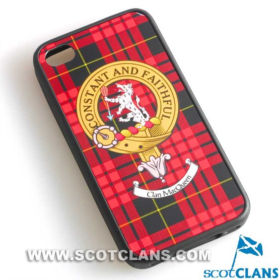 MacQueen Tartan and Clan Crest iPhone Rubber Case - 4 - 7