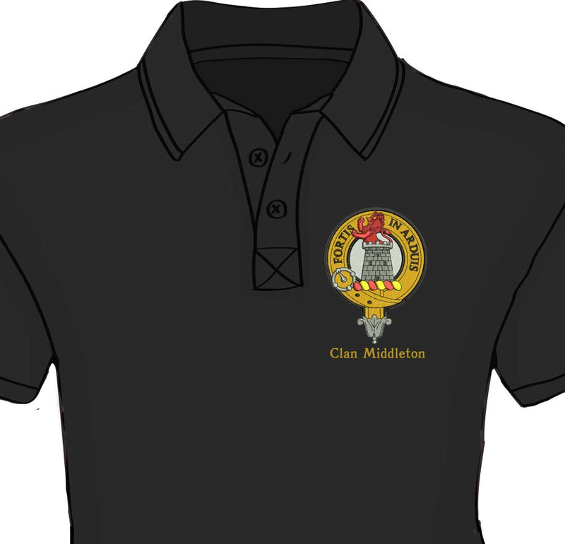 Middleton Clan Crest Embroidered Polo