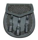 Laser Etched Leather Daywear Sporran - Celtic showcasing intricate Celtic designs and premium leather craftsmanship for stylish Scottish heritage.