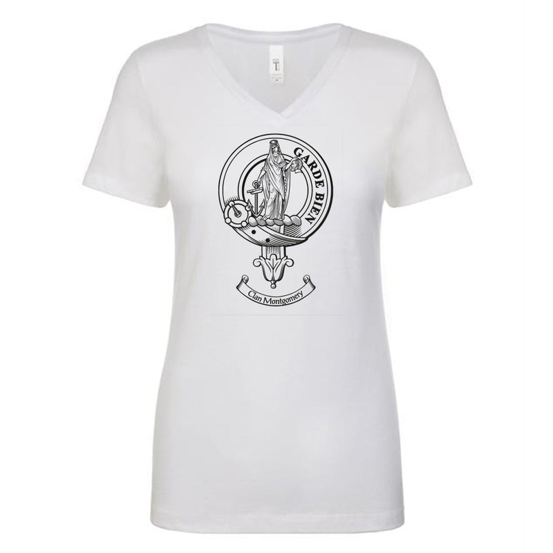 Montgomery Clan Crest Ladies Ouline T-Shirt