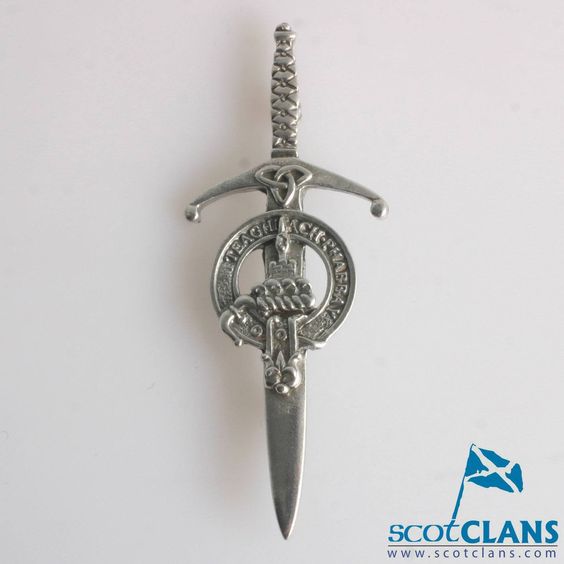 Clan Crest Pewter Kilt Pin with Morrison Crest
