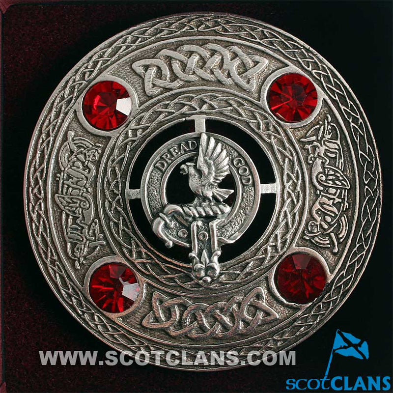 Munro Clan Crest Pewter Plaid Brooch