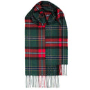Stylish Bowhill Standard Tartan Lambswool Scarf in a striking black and yellow tartan, a must-have accessory for chilly days.