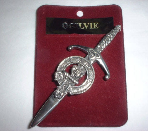 Clan Crest Pewter Kilt Pin with Ogilvie Crest
