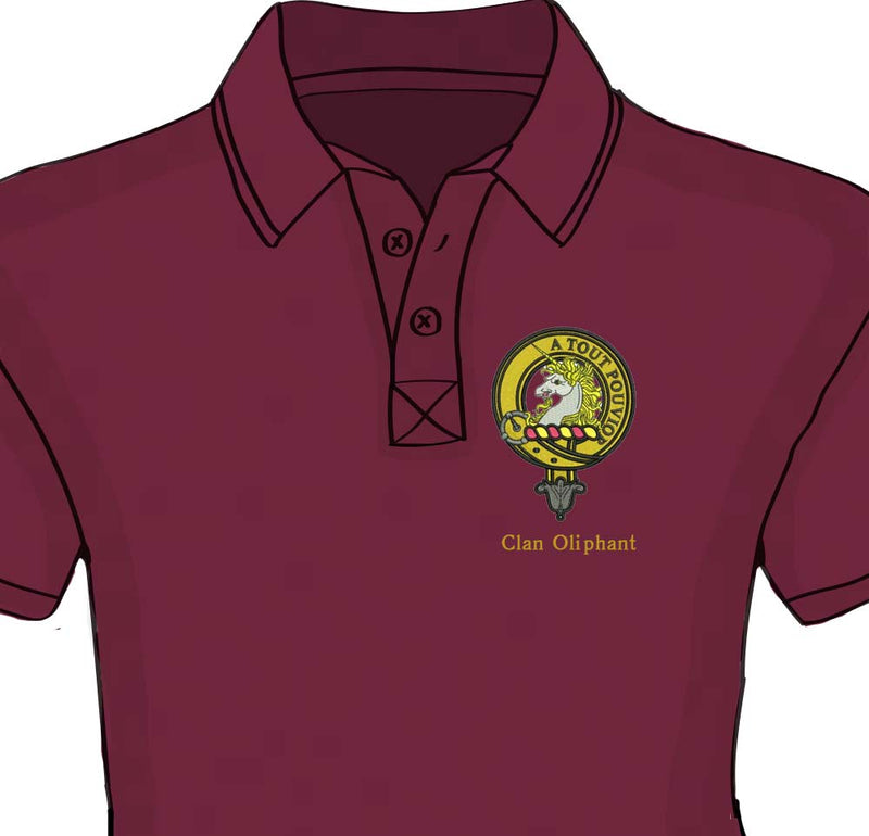 Oliphant Clan Crest Embroidered Polo